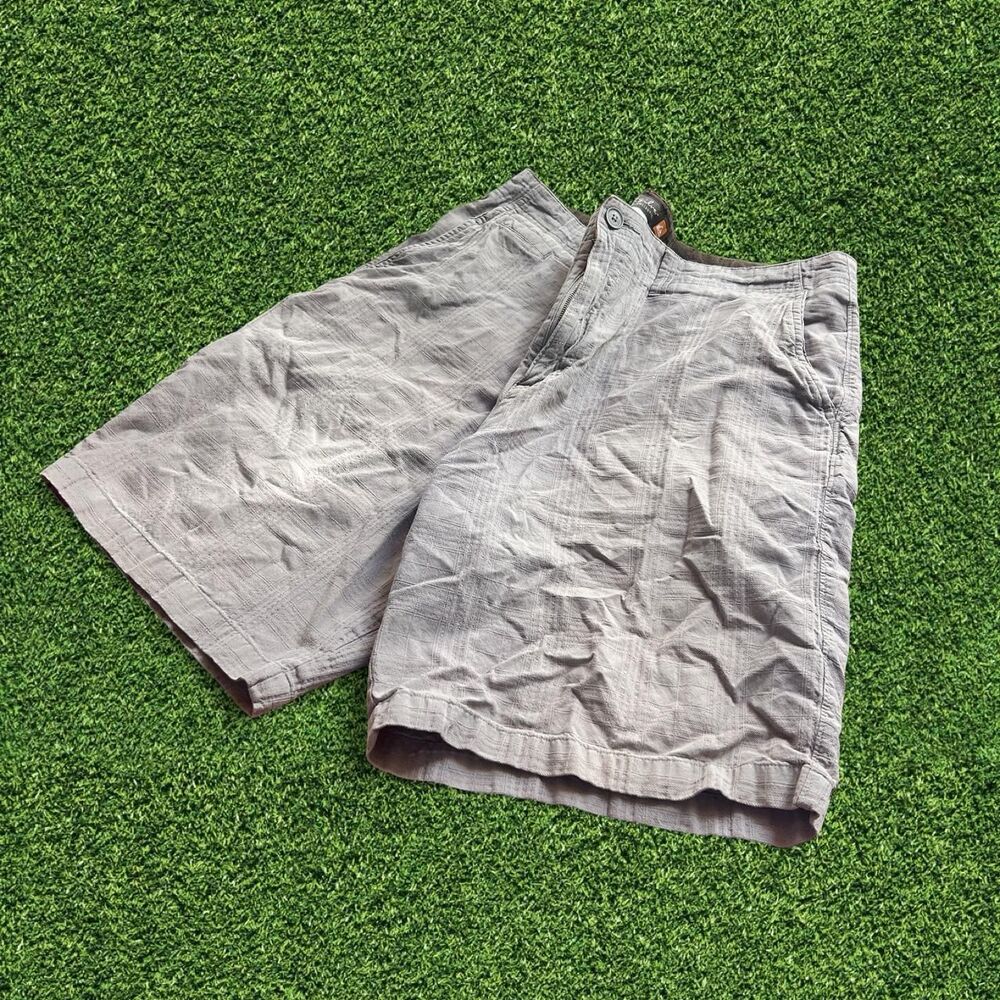Y2K Quiksilver Edition vtg 00s plaid khaki baggy surf shorts